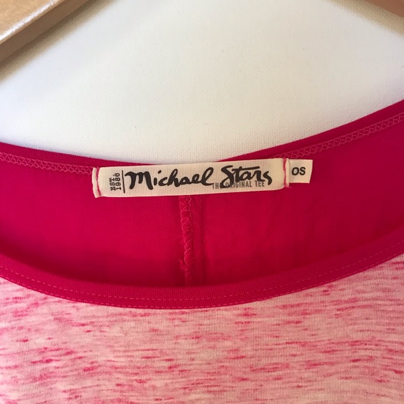 Michael Stars Hot Pink Tee - Picture 4 of 4